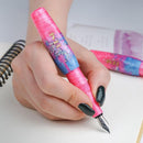 BENU Pixie Stardust Pink Fountain Pen - A Hand Writing On Paper | EndlessPens