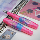 BENU Pixie Stardust Pink Fountain Pen - Two Pens On Top Of Notebook | EndlessPens