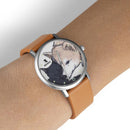 BOUNSHI × @kimkanone_ The Original Bounshi Watch - Brown - A Person Wearing Wristwatch | EndlessPens