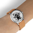 BOUNSHI × @valio_art Broom Cat Watch - Brown | EndlessPens
