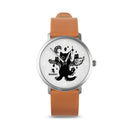 BOUNSHI × @valio_art Broom Cat Watch - Brown - Wristwatch in White Background | EndlessPens