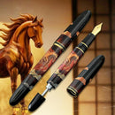 CYPRESS Vacuum Filling Crimson Horse in the Clouds Fountain Pen | EndlessPens