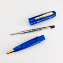 Conklin All American Lapis Blue Ballpoint Pen - Pen Disassembled On White Background | EndlessPens