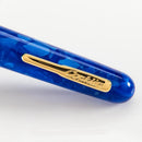 Conklin All American Lapis Blue Ballpoint Pen - Brand Marking Close Up View On White Background | EndlessPens