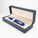Conklin All American Lapis Blue Ballpoint Pen - Pen Displayed In Case On White Background | EndlessPens