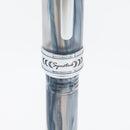 Conklin Symetrik Blue Supernova Ballpoint Pen - Pen Markings Close Up View | EndlessPens