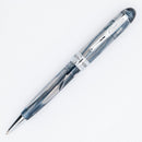 Conklin Symetrik Blue Supernova Ballpoint Pen - Pen Leaning Left on White Background | EndlessPens