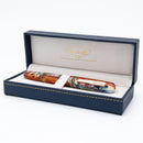 Conklin 1898 Misto Resin Orange Fountain Pen - Pen Being Displayed In Case | EndlessPens