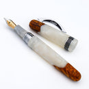 Conklin 1898 Spectra Fusion White Fountain Pen (14K Gold) - Pen Detached From Cover | EndlessPens