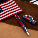 Conklin 1898 USA 250th Anniversary Fountain Pen - Pen with Cap Cover Detached with US Flag | EndlessPens