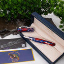 Conklin 1898 USA 250th Anniversary Fountain Pen - Pen and Cap Cover in Open Case | EndlessPens
