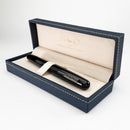 Conklin All American Raven Black Fountain Pen - Pen Displayed In Case On White Background | EndlessPens
