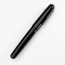 Conklin All American Raven Black Fountain Pen - Pen Leaning Right On White Background | EndlessPens