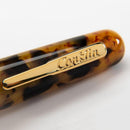 Conklin All American Tortoiseshell Fountain Pen - Pen Cap Cover Close Up View | EndlessPens