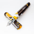 Conklin All American Yellowstone Fountain Pen - Pen and Cap Cover On White Background | EndlessPens