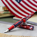 Conklin Crescent Filler Mark Twain 250th Anniversary Fountain Pen - Limited Edition (2026) - Pen, Cap Cover, and American Flag | EndlessPens