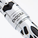Conklin Endura Deco Crest Black Fountain Pen - Pen Markings Close Up View | EndlessPens