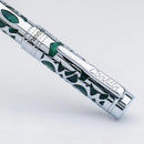 Conklin Endura Deco Crest Green Fountain Pen - Pen on White Background | EndlessPens