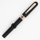 Conklin Mark Twain Crescent Black Chase with Rosegold Fountain Pen - Pen At 45 Degree Angle | EndlessPens
