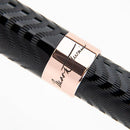 Conklin Mark Twain Crescent Black Chase with Rosegold Fountain Pen - Pen Markings Close Up | EndlessPens