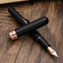 Conklin Mark Twain Crescent Black Chase with Rosegold Fountain Pen - Pen and Cap Cover | EndlessPens