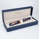 Conklin Mark Twain Crescent Purple Fusion with Rosegold Fountain Pen - Pen Displayed In Case | EndlessPens