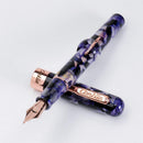 Conklin Mark Twain Crescent Purple Fusion with Rosegold Fountain Pen - Pen and Cap Cover | EndlessPens
