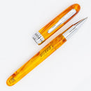 Conklin Symetrik Precious Amber Rollerball Pen - Pen and Cap Cover On White Background | EndlessPens