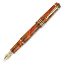Delta DV Glow Up Oversize Oro Fountain Pen - Pen on White Background | EndlessPens
