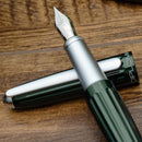 Diplomat Aero Evergreen Fountain Pen - Pen with Cap Cover Removed | EndlessPens