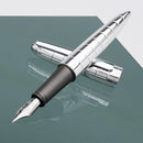Diplomat Aero Rhomb Chrome Fountain Pen - Pen and Cap Cover | EndlessPens