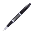 Diplomat Aero Stripes Black Fountain Pen - Pen with Exposed Nib | EndlessPens
