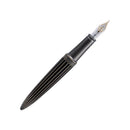 Diplomat Aero Stripes Oxyd Brass Fountain Pen - Fountain Pen with Nib Exposed | EndlessPens