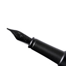 Diplomat Pure Aero Black Fountain Pen Nib in White Background | EndlessPens