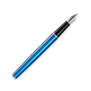 Diplomat Traveller Funky Blue Fountain Pen - Pen with Nib Exposed | EndlessPens