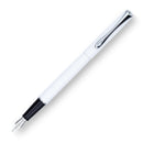 Diplomat Traveller Snowwhite Fountain Pen in Chrome | EndlessPens
