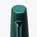 Diplomat Viper Green Fountain Pen - Cap Cover Close Up | EndlessPens