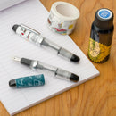EndlessPens Desk Creatures Washi Tape (30mm) - With Ink Bottle, Fountain Pen, and Notebook