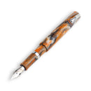 Fine Writing International Pencket Orange Onyx Fountain Pen - Pen with Nib Exposed | EndlessPens