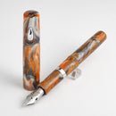 Fine Writing International Pencket Orange Onyx Fountain Pen - Pen and Cap Cover | EndlessPens
