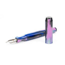Franklin-Christoph Model 46 Hydrangea Nights Fountain Pen - Pen and Cap Cover on White Background | EndlessPens