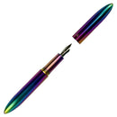 Gravitas Fountain Pen - Flagship - Stainless Steel Rainbow Skittle PvD - EndlessPens