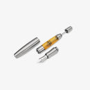 Gravitas Fountain Pen - Monster Grade 5 Titanium Polished + Ultem Barrel - EndlessPens