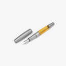 Gravitas Fountain Pen - Monster Grade 5 Titanium Stone Washed  + Ultem Barrel - EndlessPens