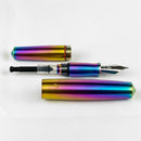Gravitas Fountain Pen - Pocket - Grade 5 Titanium Rainbow Skittle PVD - Limited Edition (2025) - EndlessPens