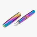 Gravitas Fountain Pen - Pocket - Grade 5 Titanium Rainbow Skittle PVD - Limited Edition (2025) - EndlessPens