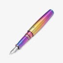Gravitas Fountain Pen - Pocket - Grade 5 Titanium Rainbow Skittle PVD - Limited Edition (2025) - EndlessPens