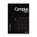 Kokuyo Campus Diary Monthly Grid A5 Notebook (2027) - Black | EndlessPens