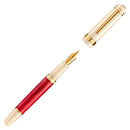 Laban Flame Fountain Pen - Cap and Nib