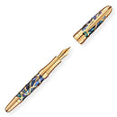 Laban Oceana Fountain Pen - Gold - Pen and Cap Cover | EndlessPens